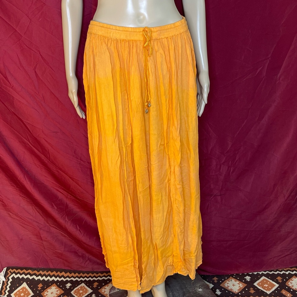 Vintage UNITI Casuals Tangerine Gauze Peasant Dress/Strapless Lounge Dress Free